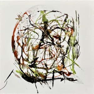 Pintura del artista Curro Leyton - Green Abstract