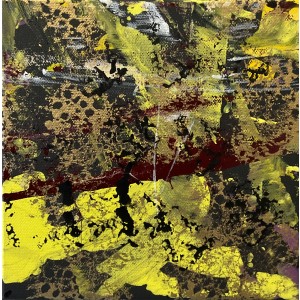 Pintura del artista Curro Leyton - Yellow abstract