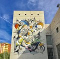 Mural abstracto en la ruta de murales de Estepona