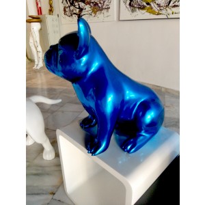 Escultura del artista Arte by Leyton - The WINSTON metallic blue